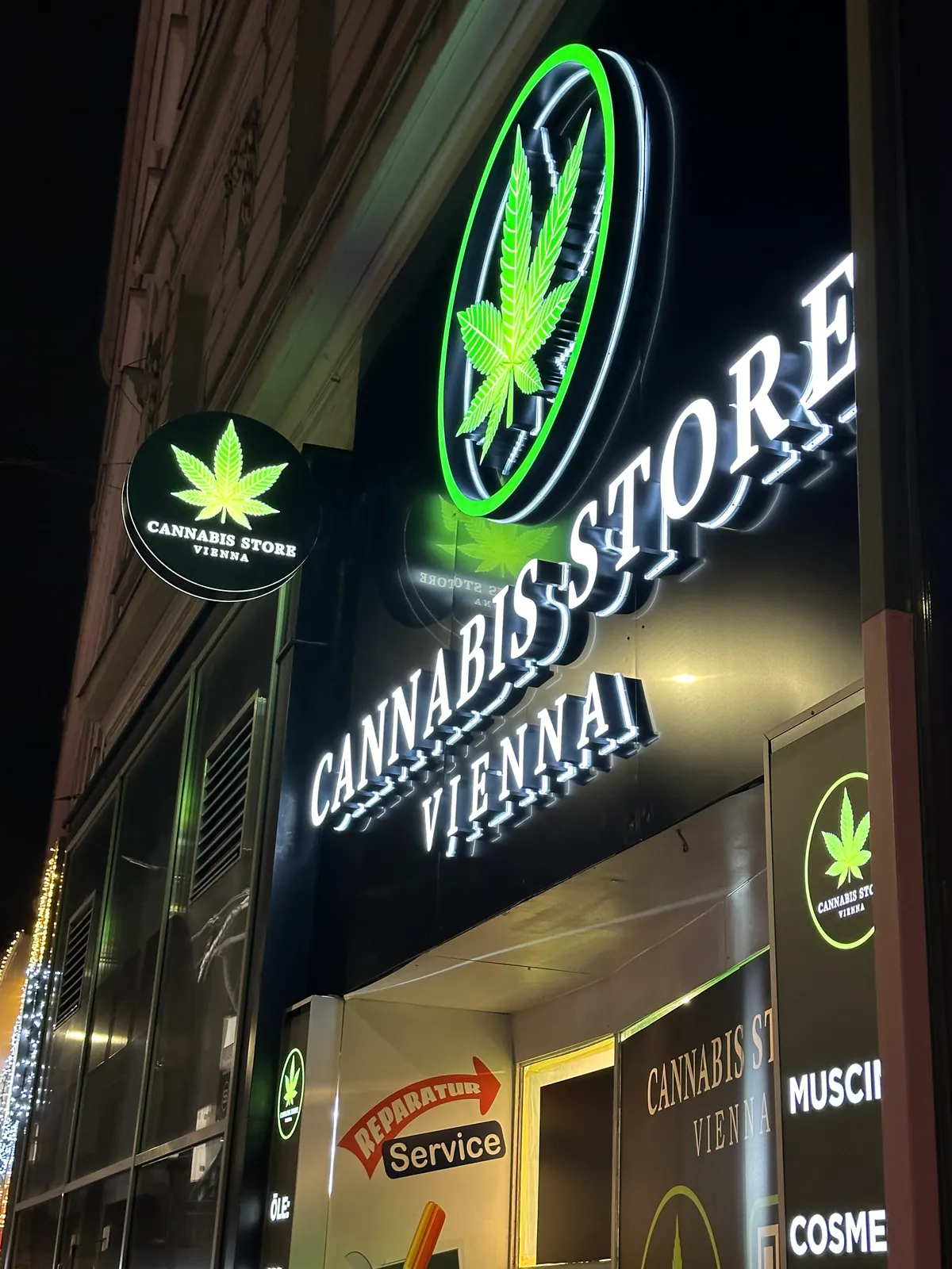 Beleuchtete Werbung
